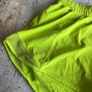 LuLuLemon lime green shorts size 4 Tall